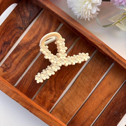 Colourful Loop Flower Hair Claw - Large