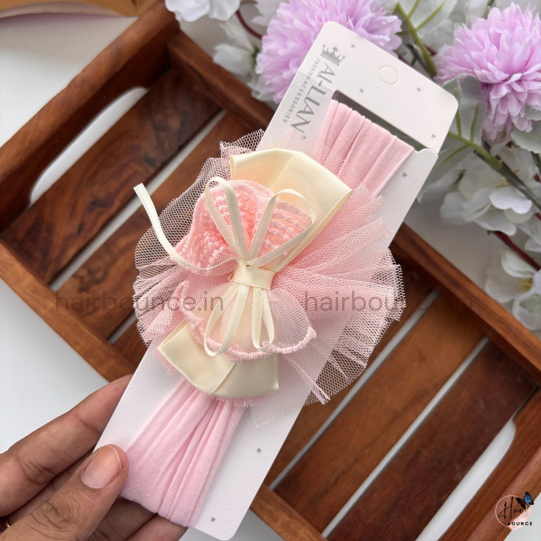 Sweet Butterfly Lace Newborn Baby Nylon Headband