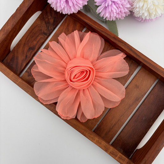 Dusty Rose Layered Flower Hair Clip
