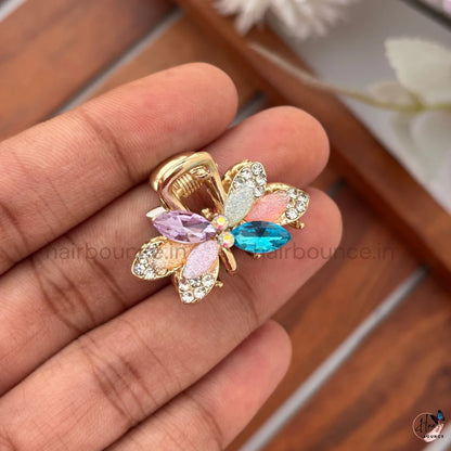 Crystal Bloom Mini Hair Claw