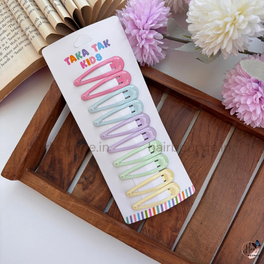 Pastel Glitter Snap Hair Clips for Kids