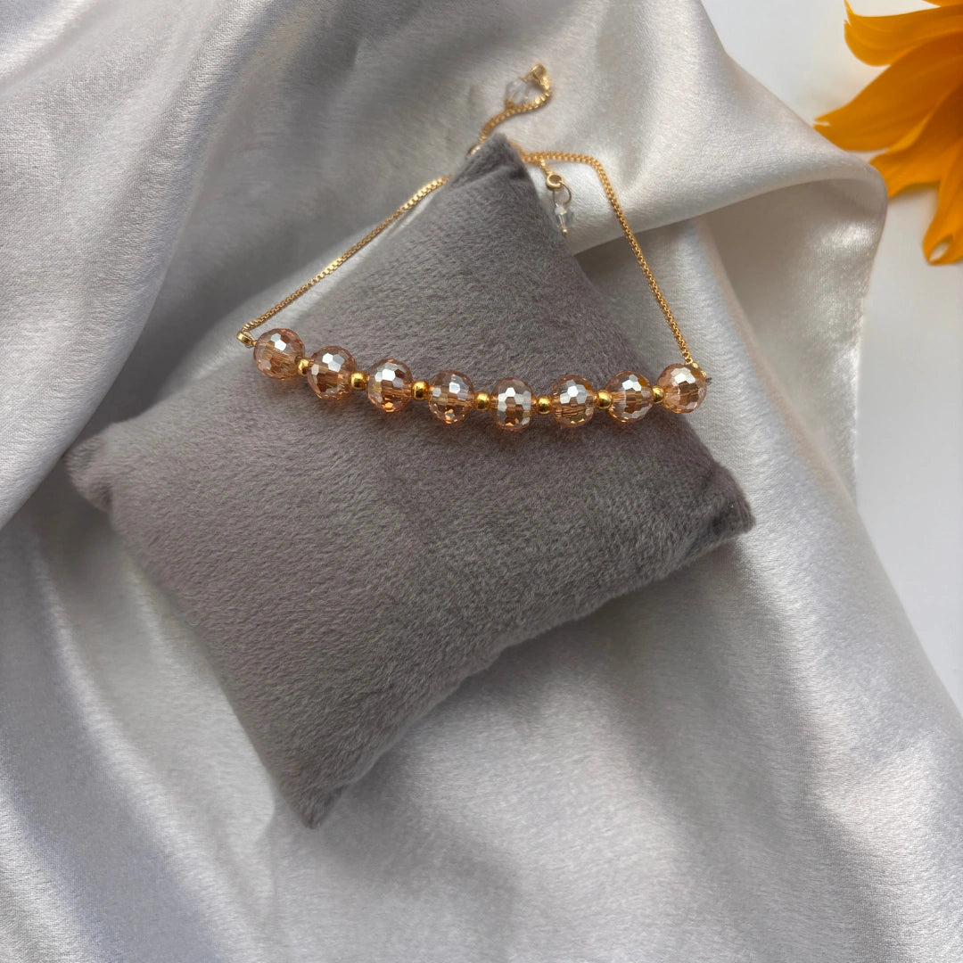 Gleam Crystal Bead Bracelet – Adjustable