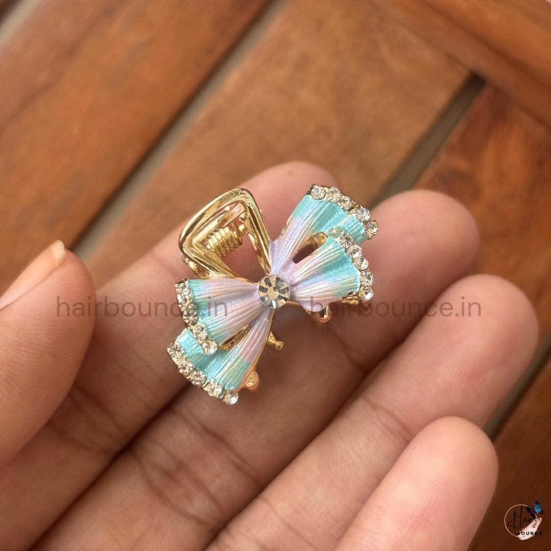 Aurora Bow Premium Metal Hair Claw - Small