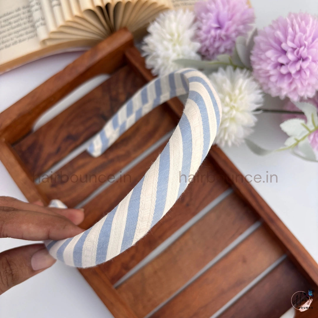 Classic Stripe Padded Headband for Women & Girls – Soft Fabric Hair Band
