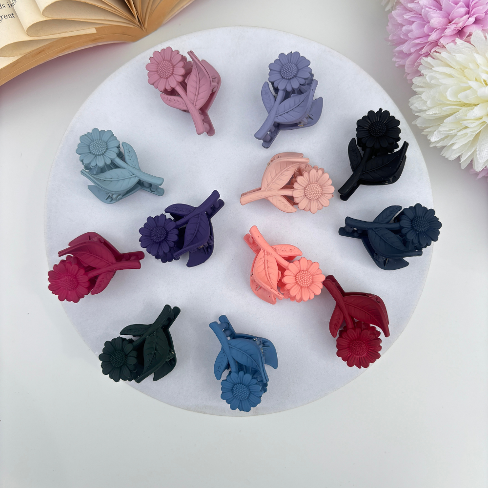 Colourful Sunflower Hair Claw - Small