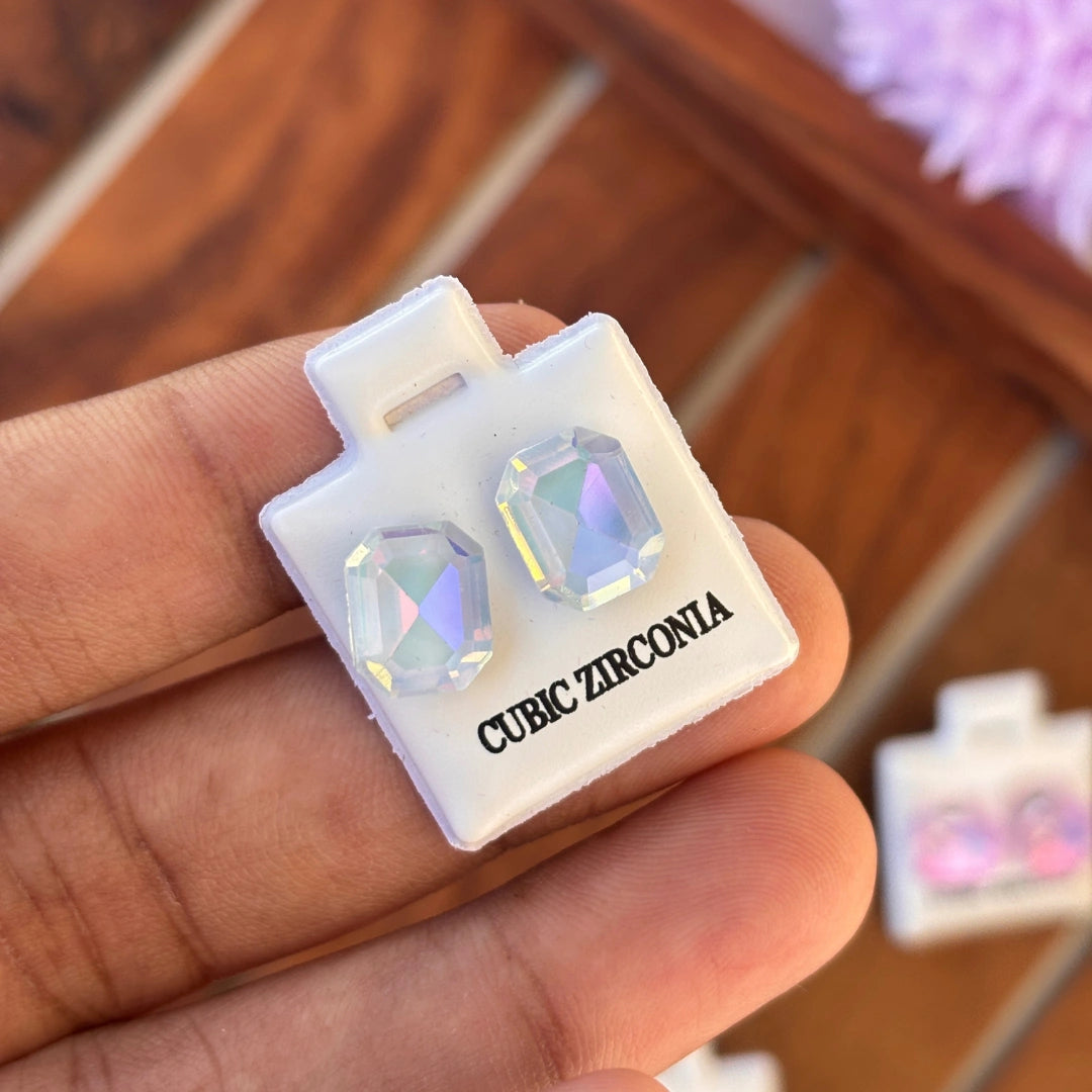 Rectangle Stud Earrings for Kids