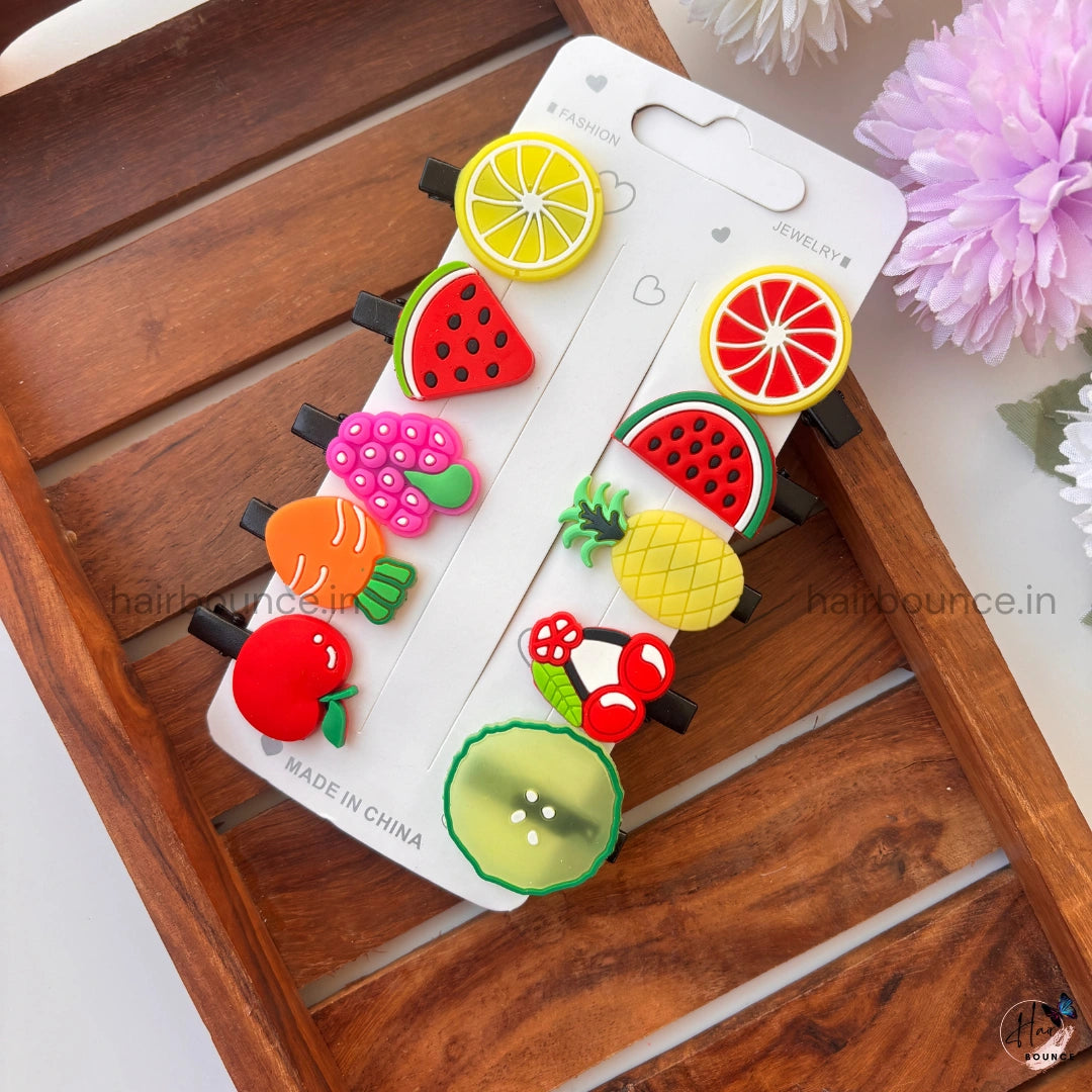 Rainbow Playtime Kids Hair Clip Set