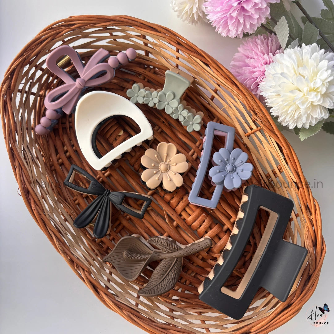 Chic Mix Hair Claw Hamper – Pack of 8
