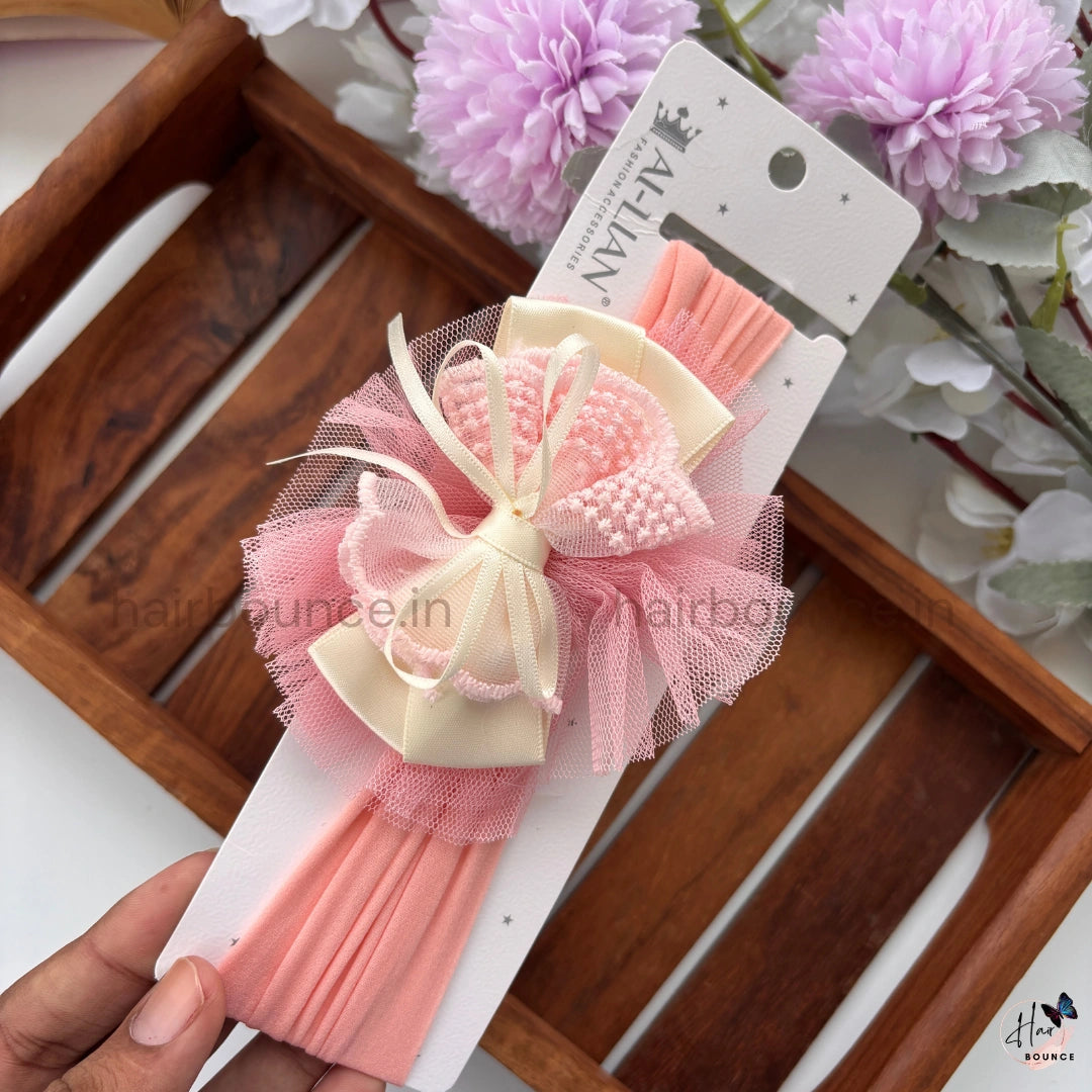 Sweet Butterfly Lace Newborn Baby Nylon Headband