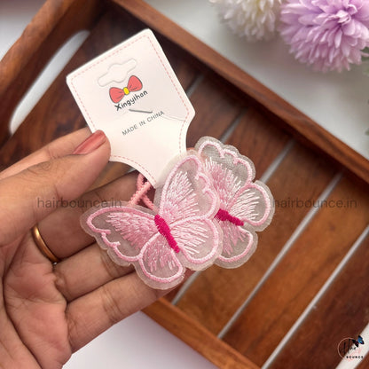 Embroidered Butterfly Rubber Bands