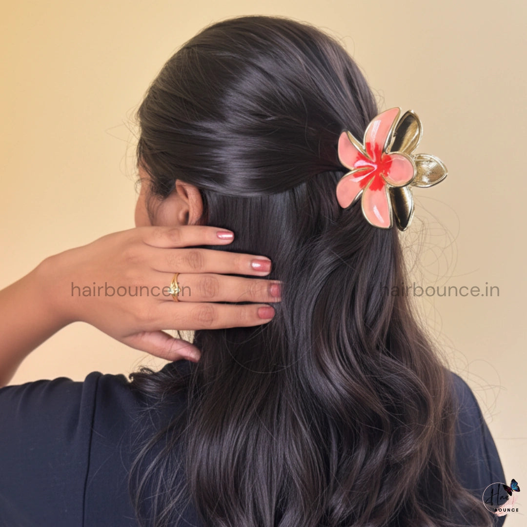 Premium Lily Metal Hair Claw - Large