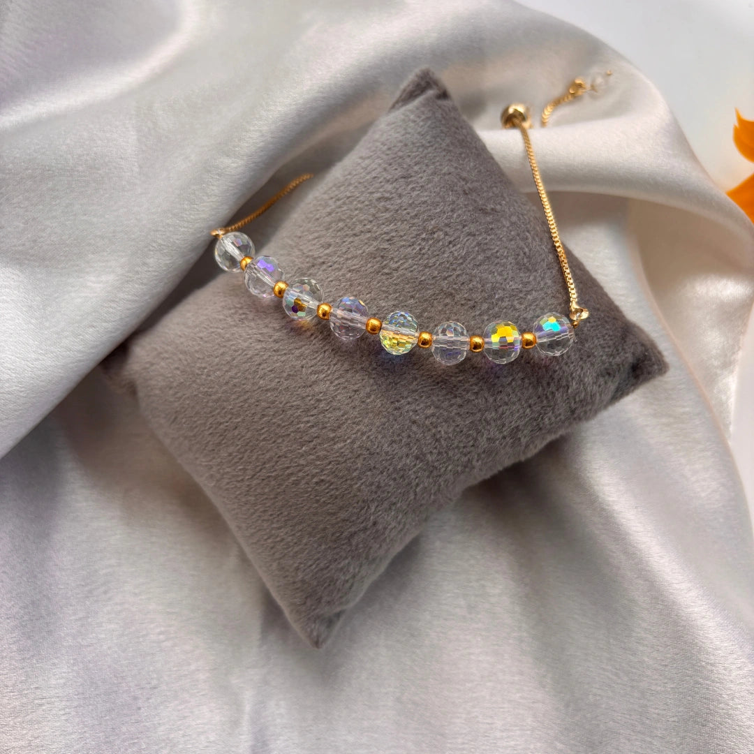 Gleam Crystal Bead Bracelet – Adjustable