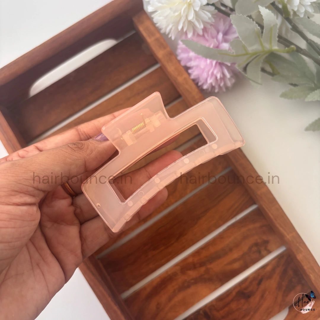 Crystal Gloss Rectangle Hair Claw – Large