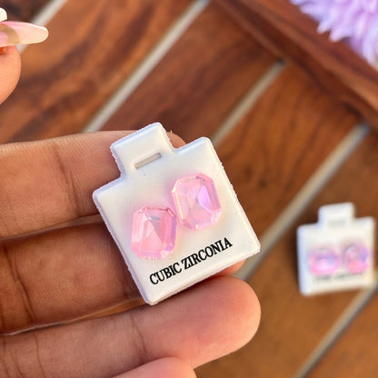 Rectangle Stud Earrings for Kids