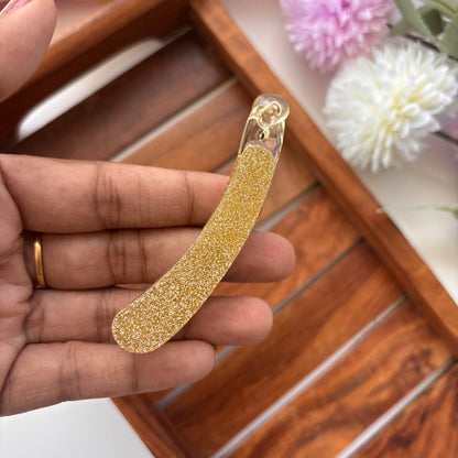 Sparkling Glitter Lock Banana Clip - Medium