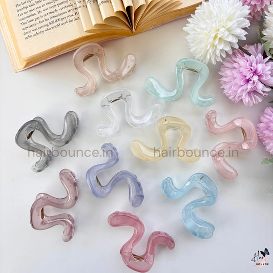 Crystal Wave Hair Claw – Medium