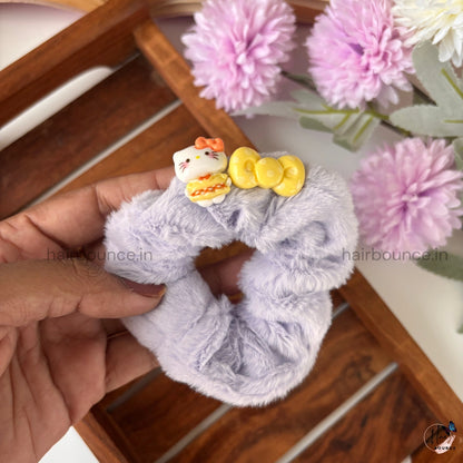 Kitty Bow Plush Scrunchies – Soft, Cute & Perfect for Kids!