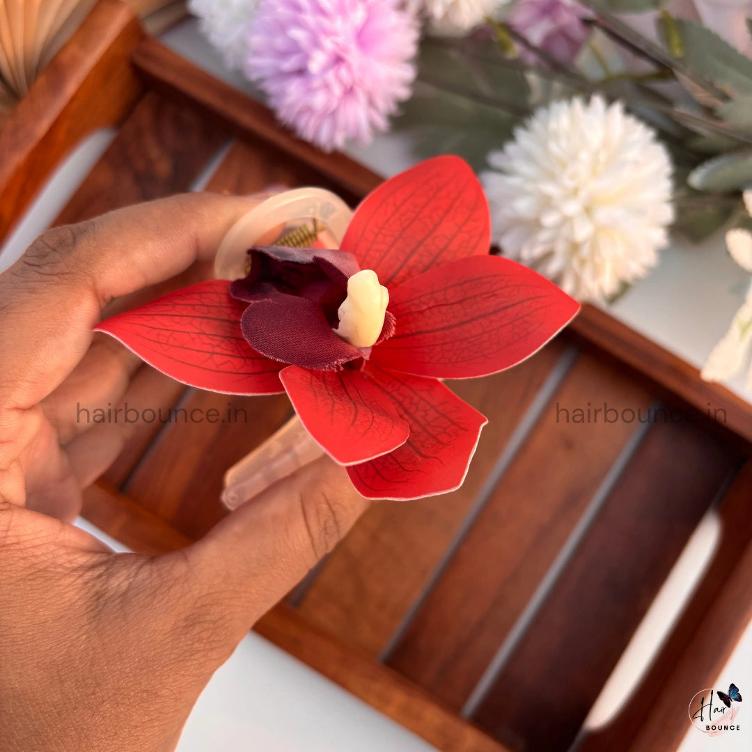 Royal Orchid Bloom Hair Claw. - Large