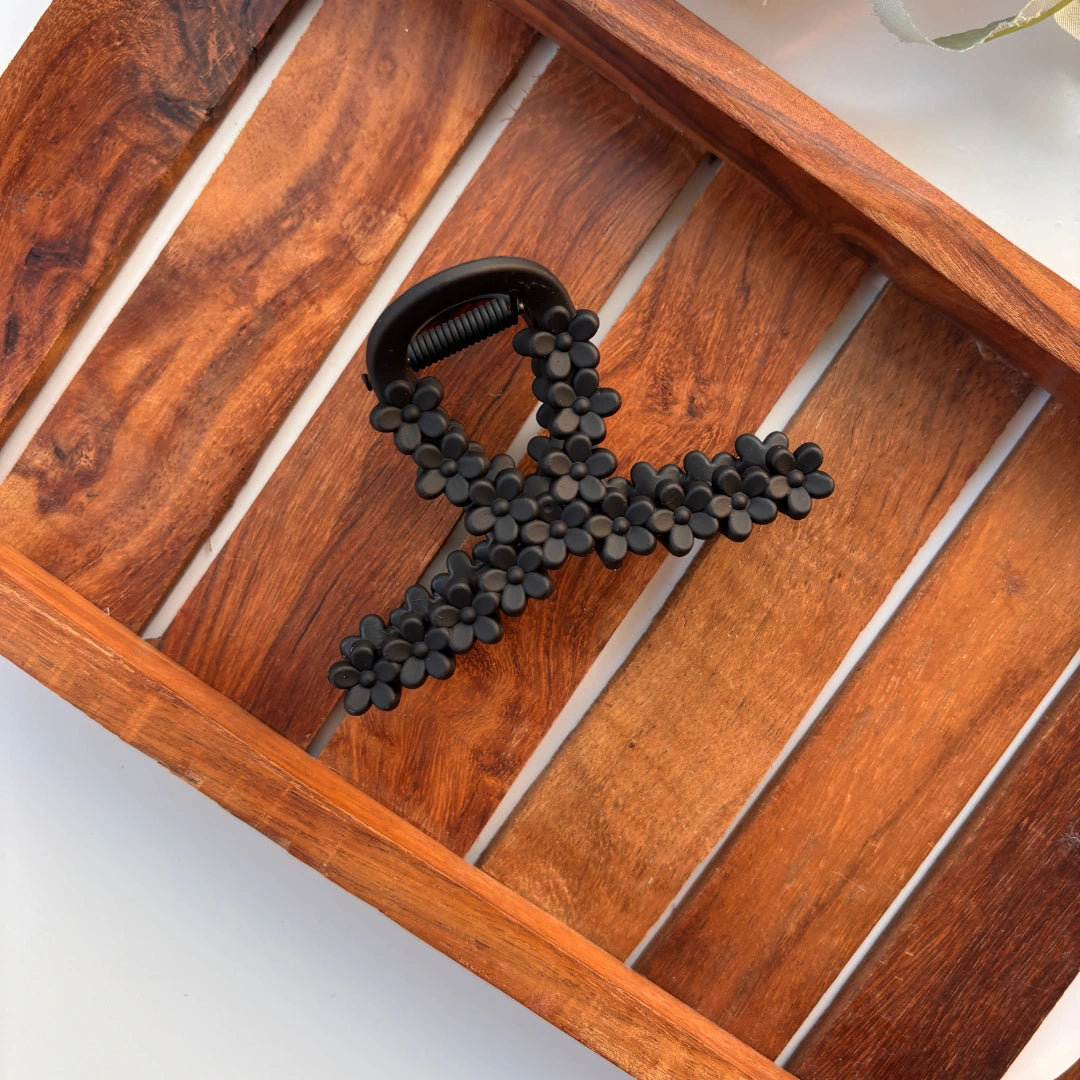 Colourful Loop Flower Hair Claw - Large