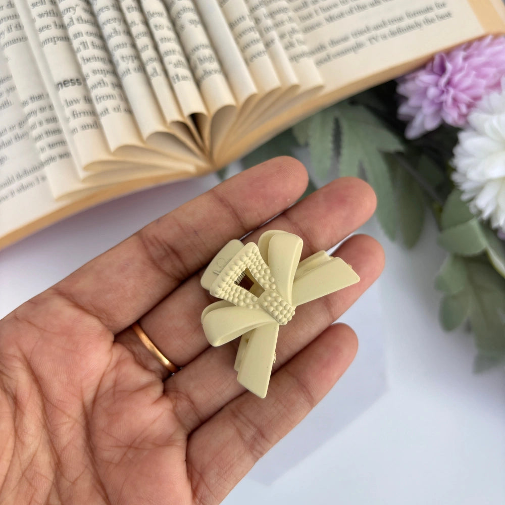 Double Layer Bow Hair Claw - Small