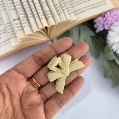 Double Layer Bow Hair Claw - Small