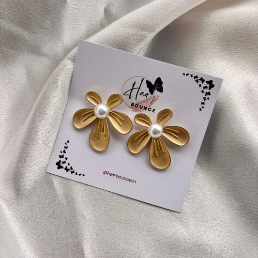 Pearl Blossom Petal Earrings