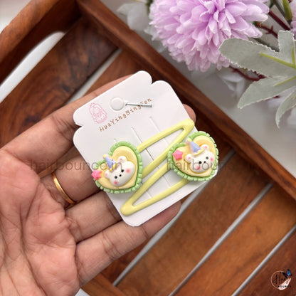 Cute Bear Snap Hair Clips – Pack of 2