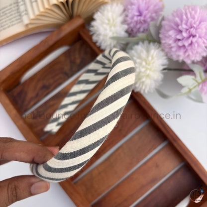 Classic Stripe Padded Headband for Women & Girls – Soft Fabric Hair Band