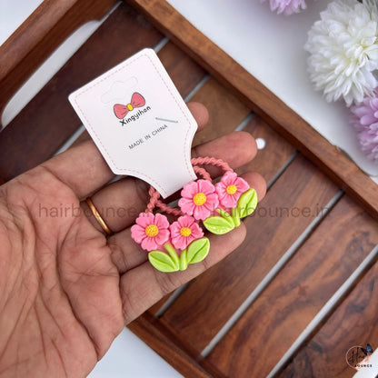 Bloom Garden Floral Hair Ties for Girls – Pack of 2