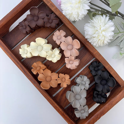 Matte Petal Charm Hair Claw - Large