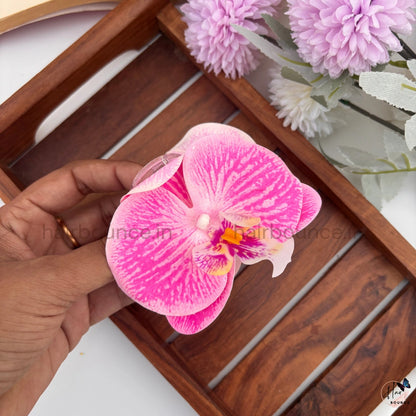 Orchid Blossom Hair Claw – Large Floral Hair Clip for Women