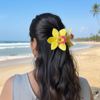 Royal Orchid Bloom Hair Claw. - Large