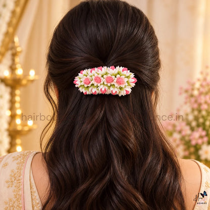 Cherry Mullai Floral Center Hair Clip