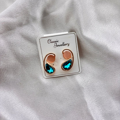 Dual Tone Teardrop Studs