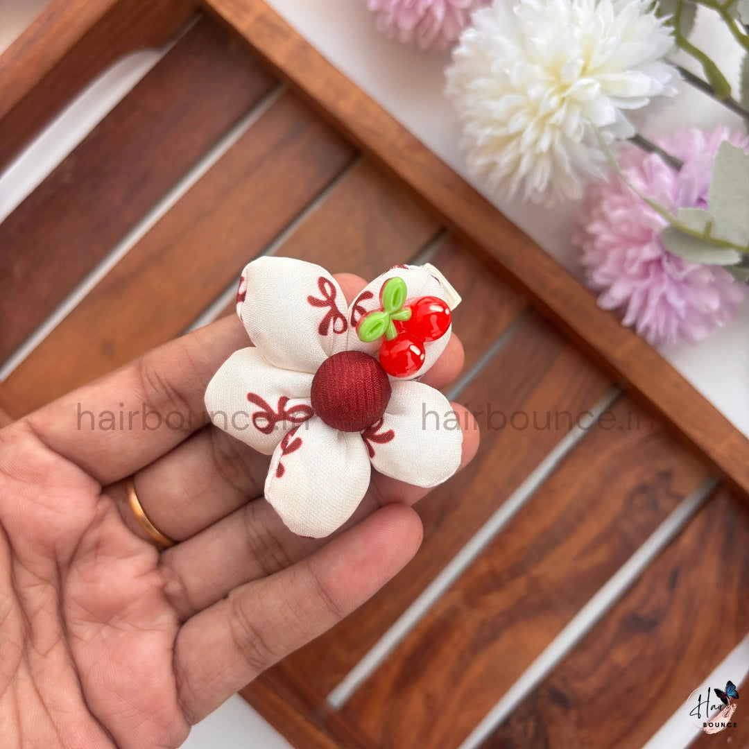 Cherry Blossom Fabric Alligator Hair Clip