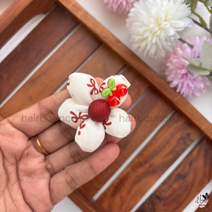Cherry Blossom Fabric Alligator Hair Clip