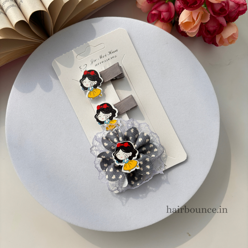 Cute Girl Alligator Clips Set of 3