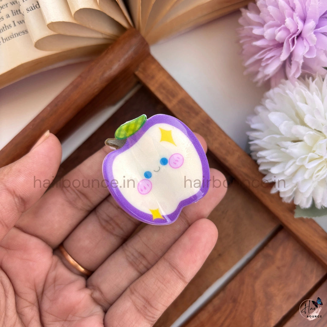 Cute Apple Kids Hair Clip - Small