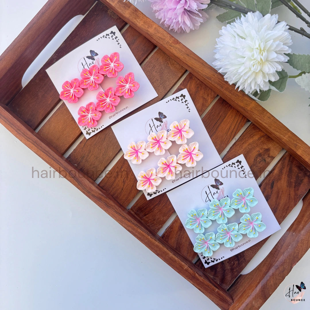 Hibiscus Blossom Alligator Clip