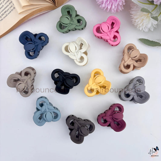 Tulip Trio Mini Hair Claw Set – Pack of 2 (Assorted Colours)