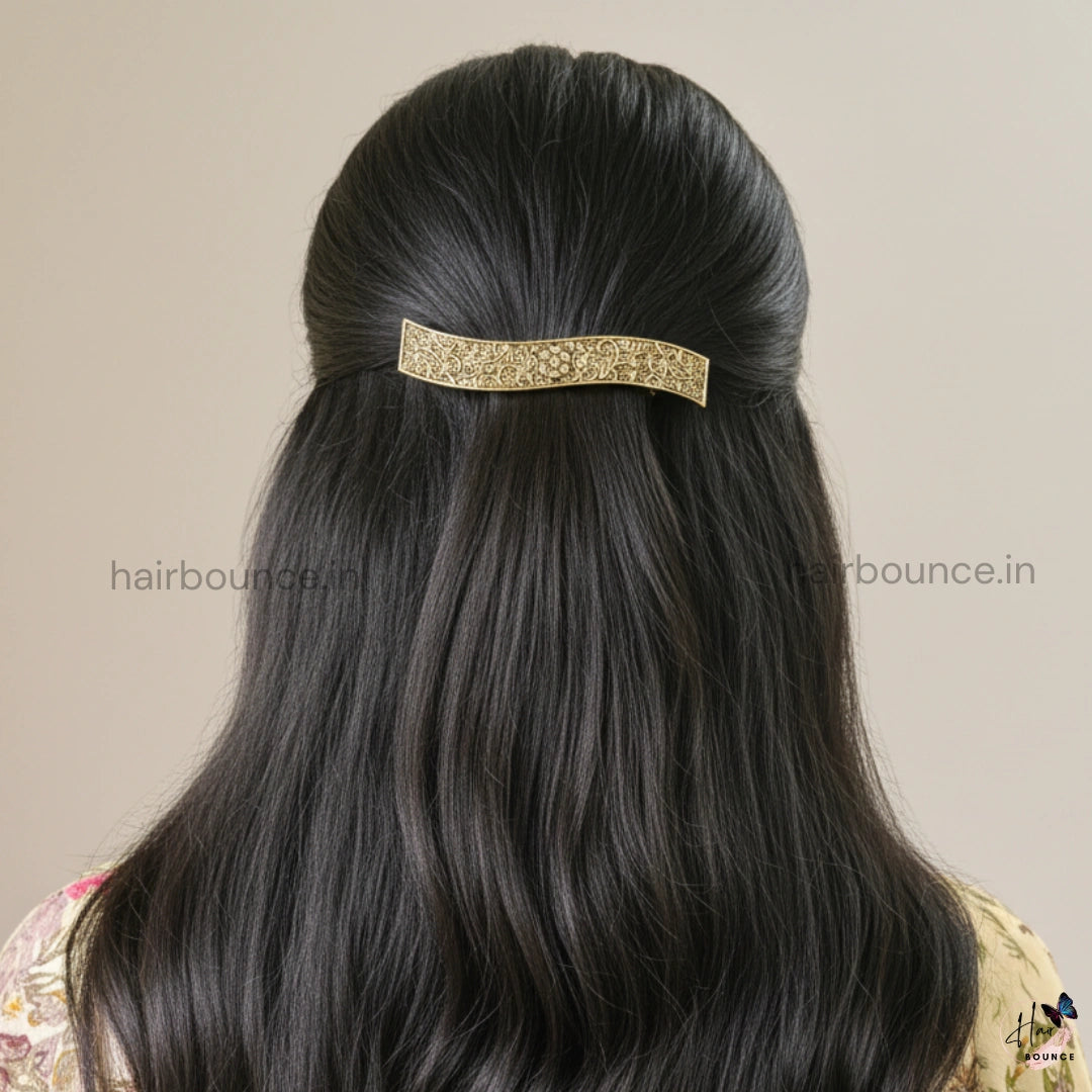 Antique Floral Metal Center Clip