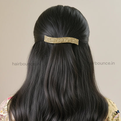 Antique Floral Metal Center Clip