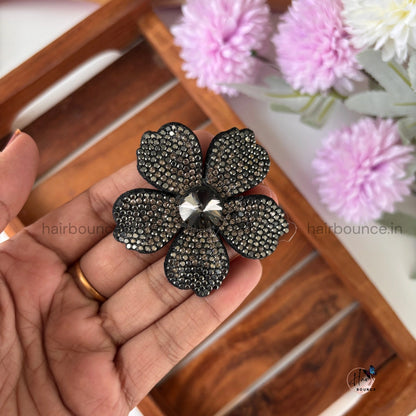Crystal Bloom Flower Alligator Clip