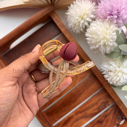 Nude Shade Tulip Twist Hair Claw - Large