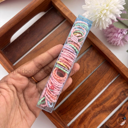 Soft Stretch Hair Ties Set – Pack of 50