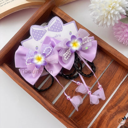 Blossom Braid Bow Alligator Clips – Pack of 2