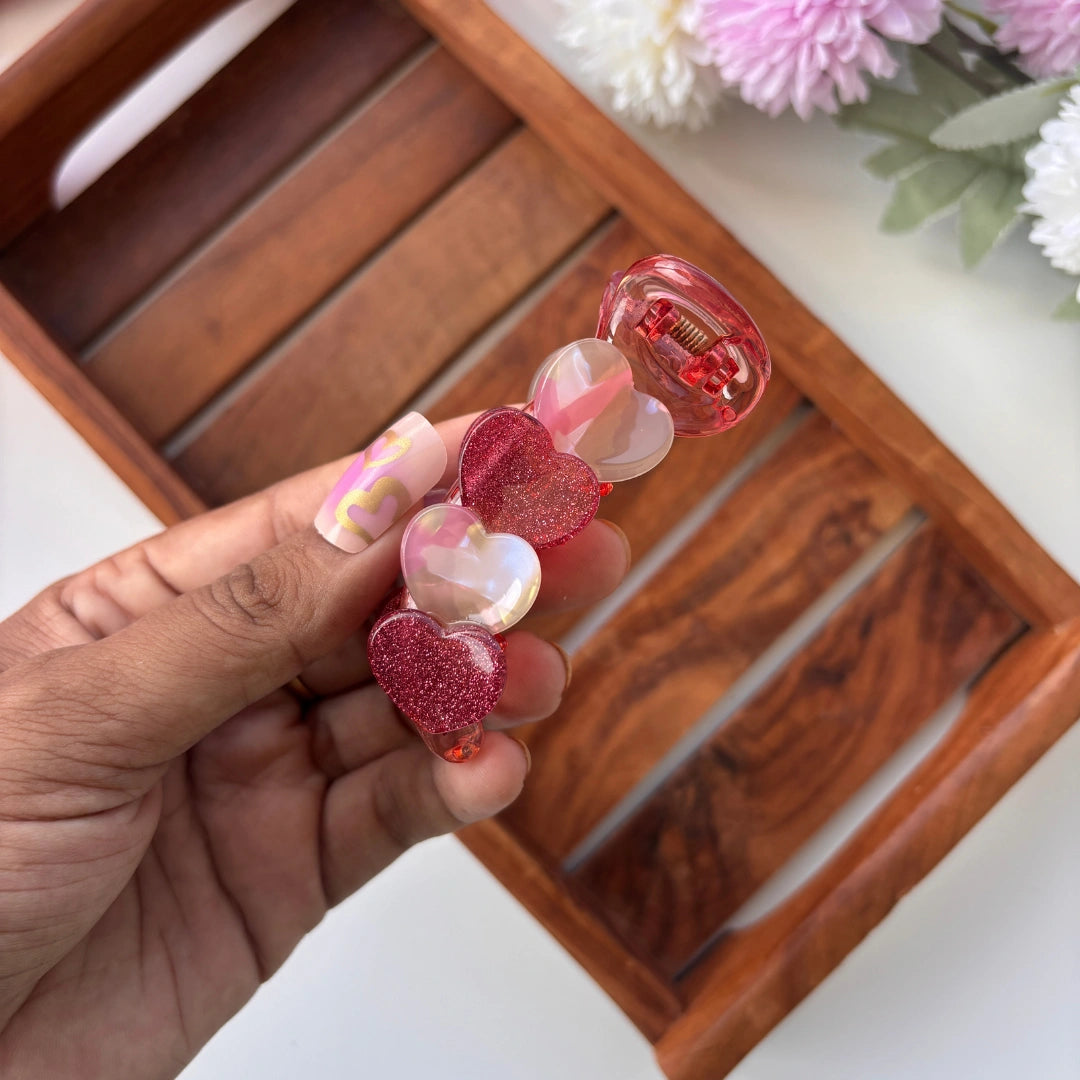 Bofeini Shimmer Heart Banana Clip