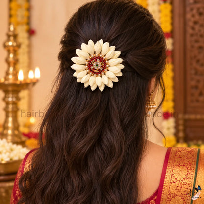 Iruvachi Mottu Traditional Kemp Center Hair Clip