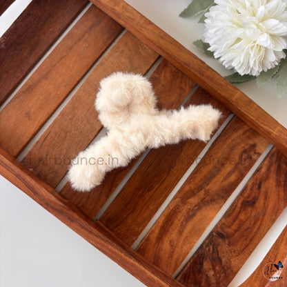 Soft Faux Loop Fur Hair Claw - Large