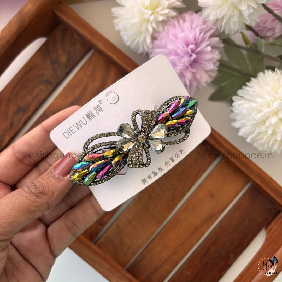 Crystal Flutter Center Clip